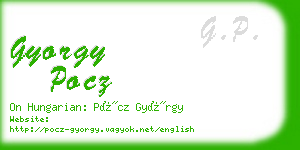 gyorgy pocz business card